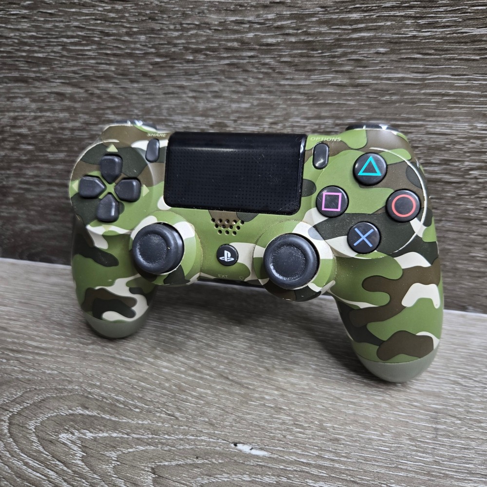 Sony PS4 DualShock 4 Wireless Controller CUH-ZCT2U Green Camouflage Tested
